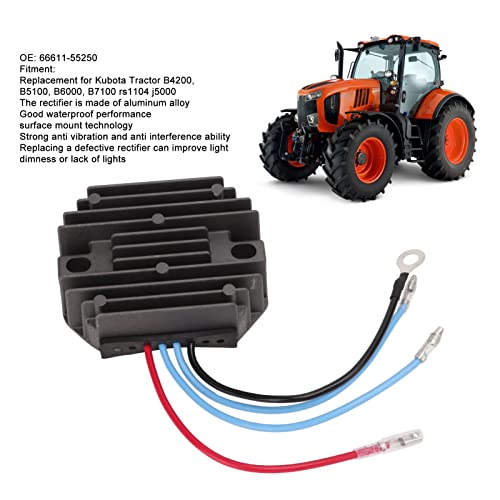 12V Spanningsregulator Aluminiumspanningsstabilisator Vervanging voor trekker B4200 B5100 B6000 B7100 RS1104 J5000 OE:66611-55250 3