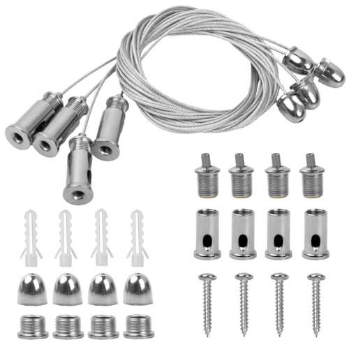 4 st LED Ophangen Kit, 1,5 mm x 2 m, staaldraad Guy Touw, Roestvrij stalen kabel, LED Paneelmontage Kit, Panel Hangende Kabel, Lichte Foto's, Lampen (2 meter)