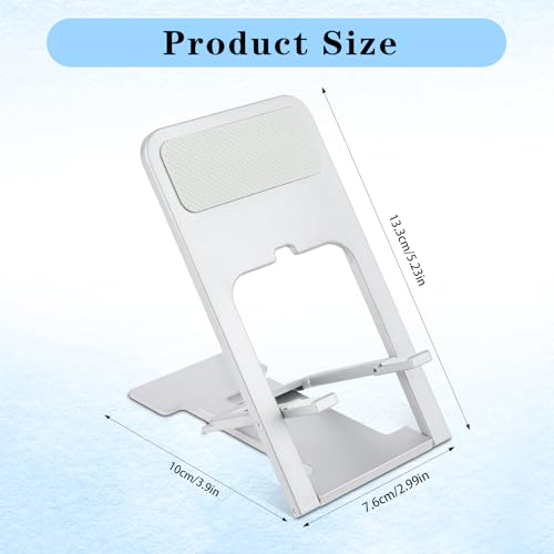 Opvouwbare mobiele telefoonstandaard, draagbare telefoonhouder met 4 hoeken, verstelbare telefoonhouder, bureaustandaard, bureauaccessoires, dunne reishouder voor mobiele telefoon tabletten 5