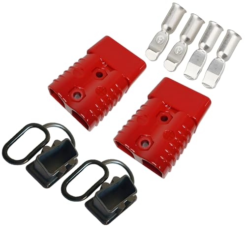 Batterijaansluiting 175A Plug - Quick Connect Batterijconnector voor auto, RV, Caravan, Motorfiets, Boot, Zonne-installatie (2 stuks, rood)