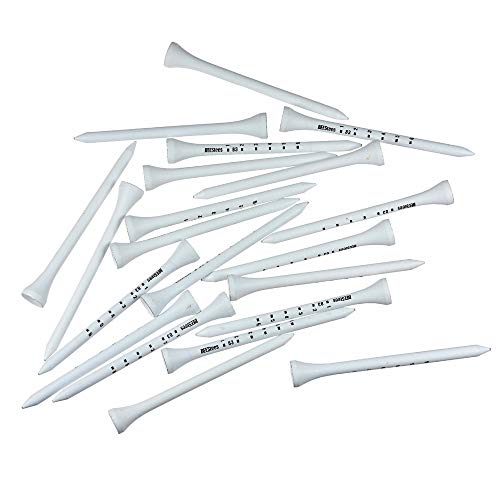 50 Pack Houten Golf Tees 83mm Lang Golf Hout Bamboe Tees - Wit