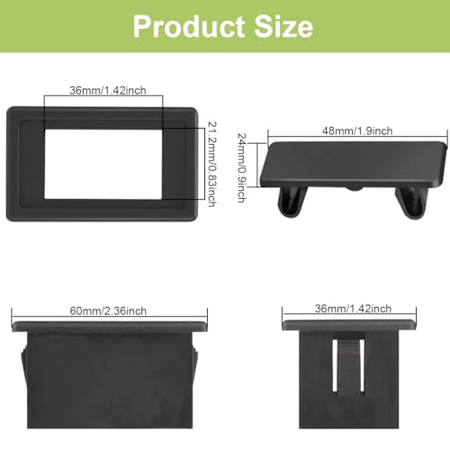 4 stuks Rocker Switch Panel Behuizing Houders, Zwart, 1 Slot, Rocker Switch Montage Panel met Rocker Switch Cover, voor voertuigen, boot, auto, SUV, ATV, UTV, Marine