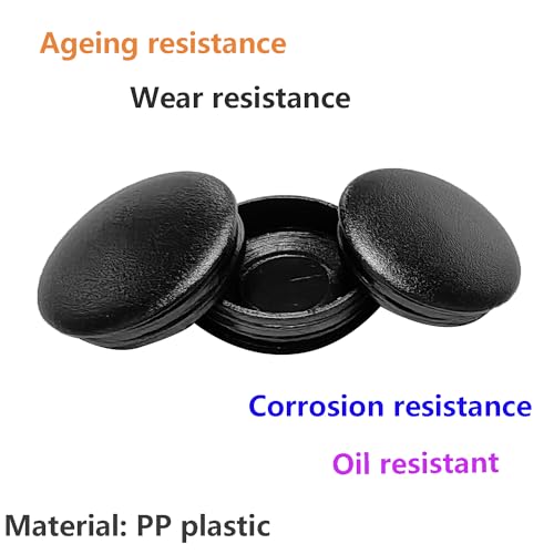 Verpakking van 15 kunststof gat stops zwarte boorgaten hoes Stop 20 mm blind plugs voor meubelkast 3