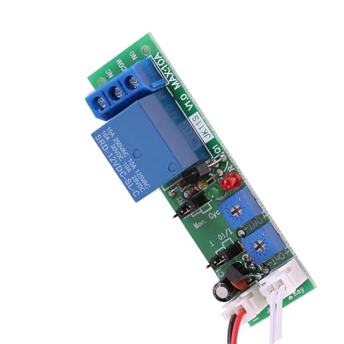 Vertraging aan/uit schakelmodule, DC 5V 12V 24V Verstelbare oneindige cyclus vertraging Timer tijd Relais ON uit schakelaar lus module tijdschakelaar, tijd switches (DC 12V 0-120 minuten verstelbaar)