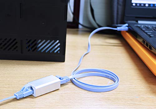 RJ45 LAN Koppeling Adapter Chirurg Thundering Protector Gigabit 1000Mbs Ethernet Extender Connector voor Cat7 Cat6 Cat5e Vrouwelijk naar Vrouwelijk (zilver) 5