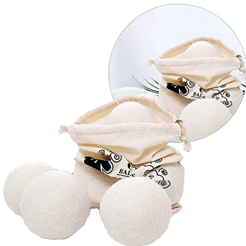 6 st Wol wassen ballen Herbruikbare stof Softener wol droger ballen versnellen droogtijd