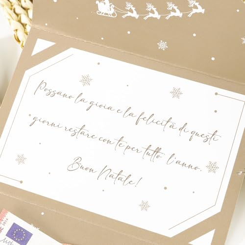 Kerstkaarten in het Italiaans met envelop, 11 x 16 cm, 2 stuks 3