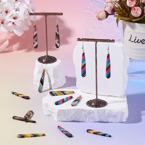 Hars Walnut Wood Bedels voor oorbellen ketting hangers Hars houten stukken Charm sieraden maken, Hars Hout