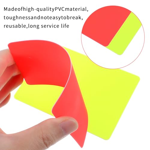 8 st. Voetbal scheidsrechter kaartset, rode en gele kaarten, voetbalkaarten, voetbalkaarten, scheidsrechter kaarten, voetbal accessoires voor schoolsport, clubs, professionele spellen (4 geel + 3