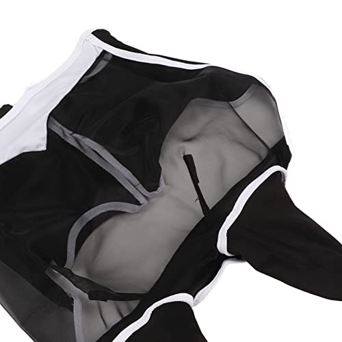 1Pc High Elastische Satin en Mesh Horse Eye Mask Ademend Horse Fly Mask met oren voor paarden 4