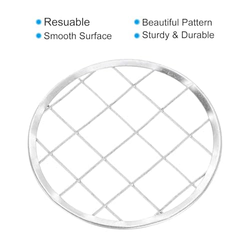 Flower Frog deksel 6cm, 8st Metaal Ronde Bloemen Vaas Invoegen Arranger voor Scheme Plant Fixation Regular Mond Mason Canning Jar, Zilver 3