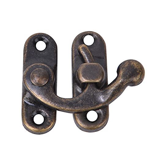 30Stuks Haak Hasp Latch, antieke Style IJzeren Houten Box Lock Gesp gereedschapskist Hardware Lock Latch Gesp voor kleine voorwerpen Box Jewelry Box Toolbox 3.2 x 2.8cm(#1) 5