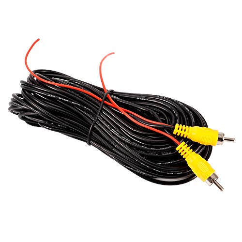 15m RCA to Cinch Plug to Plug, AV Audio/Video-kabel, autokabel, achteruitkijkcamera, DVD, CD-speler, TV-box, achteruitkijkcamerakabel 15m AV-kabel, Camera achteraan