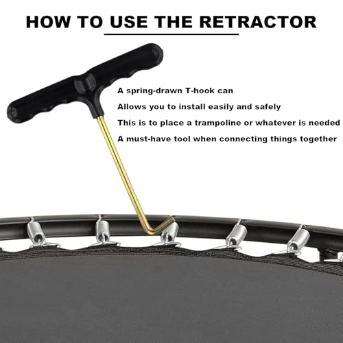 Verpakking van 12 Trampoline Reserveschroeven Inclusief 2 veerhaken, schroefaccessoires voor Trampoline, Trampoline Schroeven, Geschikt voor grote en kleine trampolines 4