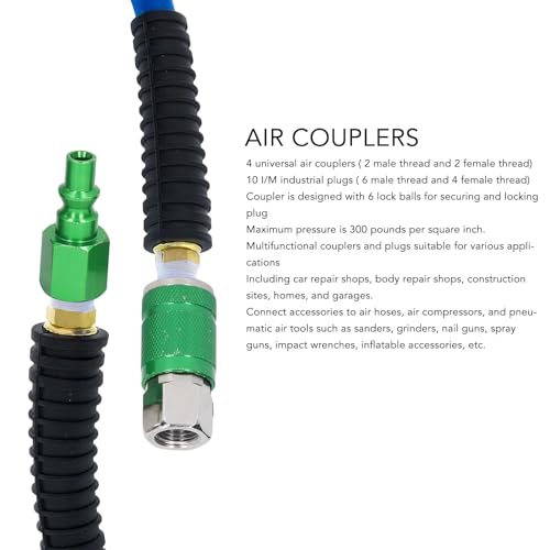 Universele aluminium lucht koppeling en Plug Kit 1/4 Inch NPT industriële snelle koppeling Kit voor verschillende toepassingen 3