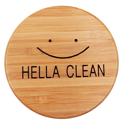 Zee 2PCS Bamboe Vaatwasmachine Magneet Ronde Keuken Vaatwasser Magneet Clean Dirt Sign (B)
