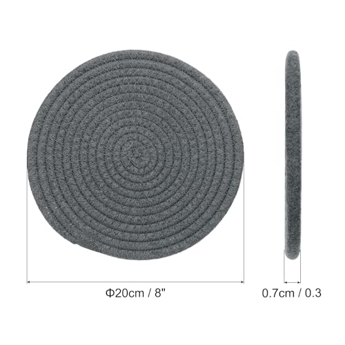 Hot Food Coasters 20,5 cm, 5 stuks Coasters Mat voor warme potten en pannen hittebestendig Hot Pads Pothouders voor keukentafel, donkergrijs