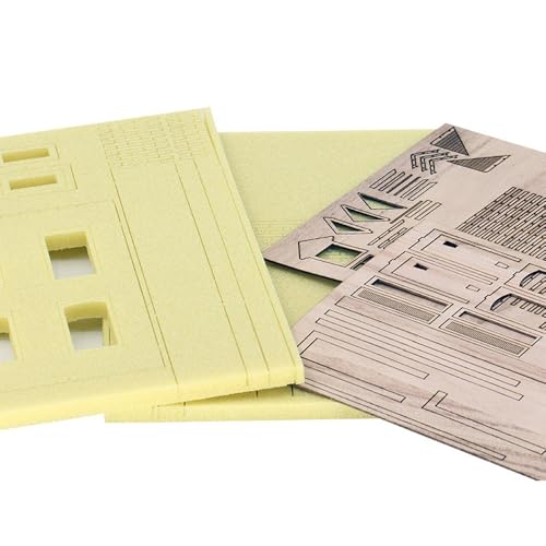 Hellery Demontage 1/35 Bouwmodellen, Europese Style Ruin Huis Miniatuur Scenic 3D Puzzel voor Model Spoorwegen en Diorama's, Perfect voor Hobbyisten 4