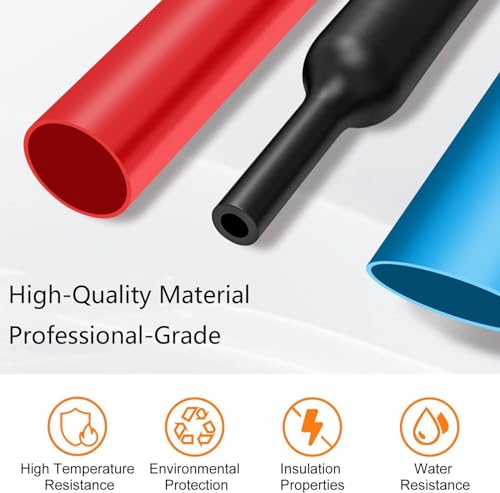 2mm Dia Heat Shrink Tubing Cover, 1M Lengte Elektrische isolatie Warmtekrimp Wrap Cable Sleeve, 2:1 Ratio Waterdichte Mouwen voor elektrische isolatie en reparaties, Helder 5