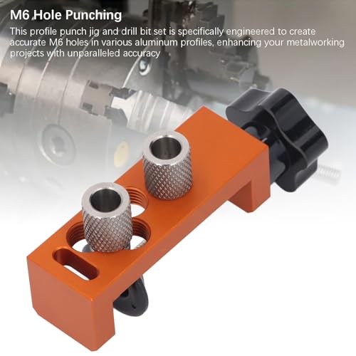 Aluminium Profielboormal met M6 Verzonken Stapbit Dubbele Perforatorzoeker voor 20 30 40-serie Profielen