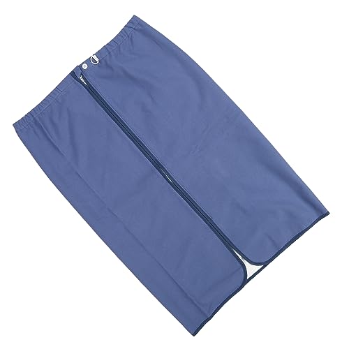 Draagbare incontinentie Beddengoed wasbaar, Herbruikbare katoenen luier rok waterdichte incontinence matras Mats met rits voor volwassen ouderen (Donkerblauw) 3