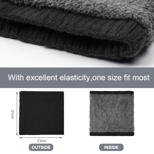 Winter Neckerchief Winter Neckerchief Ski Neck Warmer Sjaal Sjaal Tube Sjaal Warm Dikke lus Sjaal Neck Warmer Windproof Ronde Sjaal voor mannen en vrouwen