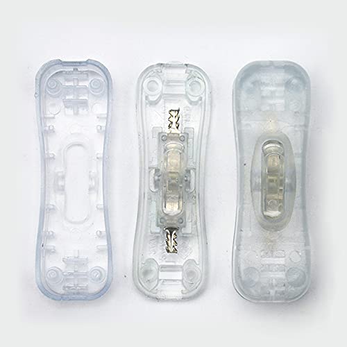 Isolatielichtschakelaar, Inline Lichtschakelaar, 250 V, 2 A, Passschakelaar, Schakelschakelaar, Aan/uitschakelaar voor kleine apparaten of lampen, Pakket van 2