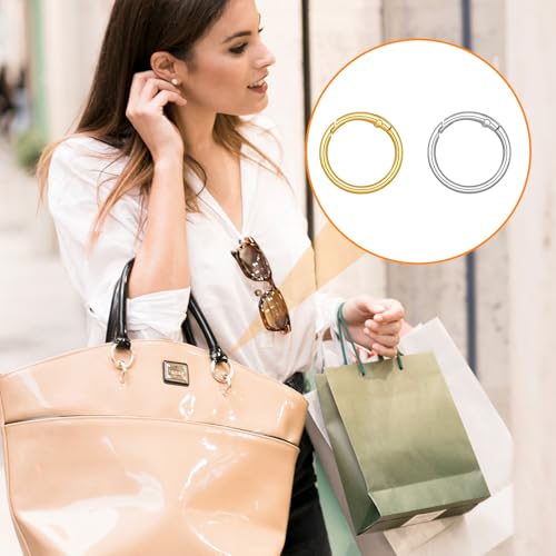 24 stuks 1 inch goud karabijnhaak, zinklegering veer O-ring sleutelhanger heek ronde sleutelhangers kleine sleutelhanger haak voor sleutels tassen portemonnee doe-het-zelf ambachten 4