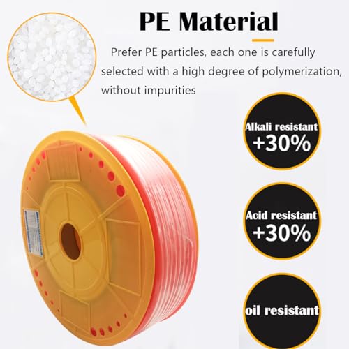 Flexibele slang Dujelixa OD 8mm x ID 5mm, luchtpneumatische, luchtcompressorenslang (oranje, 70m) gebruikt in mechanische olieoverdracht, remleidingen, infusiebuizen 3