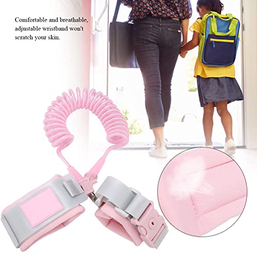 Kind Anti Verloren Polsband Link Harness Leash Touwriem Wandelen Handband Polsband voor peuters, Kinderen (Roze) 3