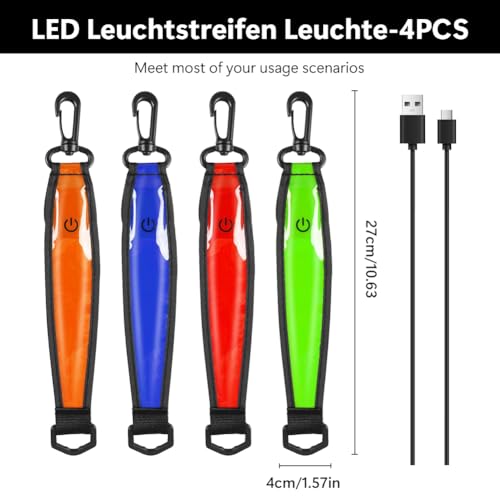 LED-flitslicht, Reflectieve Hanger, 3 lichtmodi, Waterdichte veiligheidslamp, Geschikt voor rugzak, Schooltas, Wandelen, Fietsen