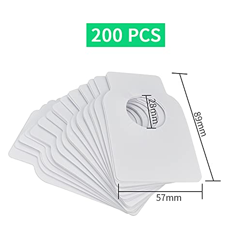200st PVC Wijnfles Labels - Dubbelzijdige blanco Neck Labels voor wijn Racks en kelder Organiseren