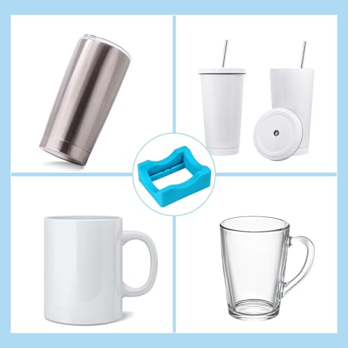 Siliconen bekerhouder, Non-Slip Cup houder, Siliconen Non-Slip Cup houder, Geschikt voor vele beker maten, met vilten rand Scraper 5