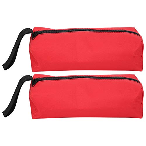 2PCS Kleine draagbare gereedschapszak gereedschap Can-Vas opslagzak Multifunctioneel Clip-on Zipper Tool Bag Multifunctionele opslag Organisator Zipper Bag(Rood)