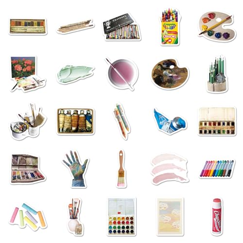 Kunstgereedschap stickers voor jongeren en volwassenen, 50 stuks, kunstgereedschap, vinyl stickerset, auto, motorfiets, fiets, skateboard, snowboard, bagage, laptop, koffer, roer, motorfiets, computer 3