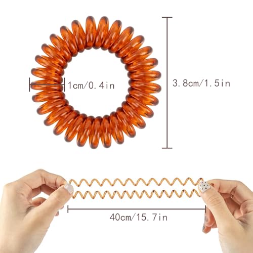 24 Stuks Spiraalhaarbanden, Plastic haarbobbels, Multi-gekleurd haar, Elastische Bands, Spiraal Ponytail houder, Trace Free Spiral, Haarbanden, Telefoon koord, Haarbanden