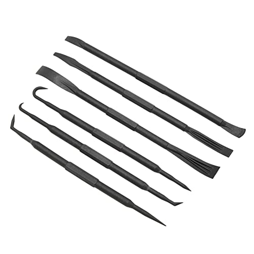 6-Piece Cow Hook Set Dual Ended ABS Plastic, zwart voor het verwijderen van O-Ring Sealing Accessoires 5