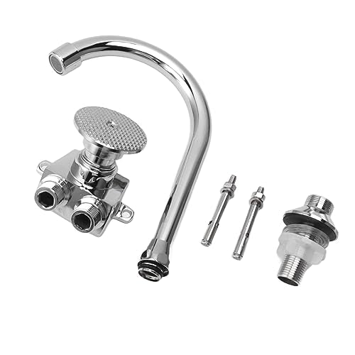 Voet Pedaal Faucet Handen Voetventiel Flexibele slang Touchless Floor Mount Foot Control Faucet voor keuken