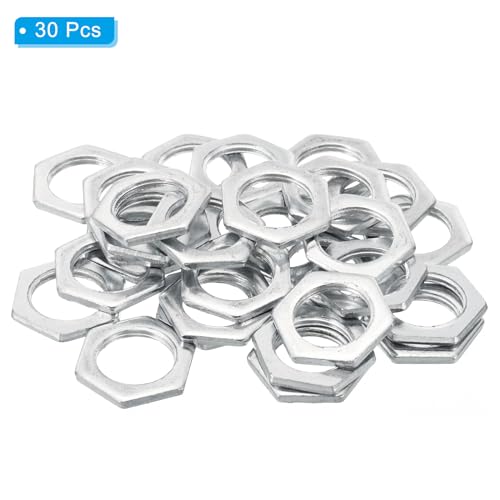 M20 x 1,5 Stalen Hex Noten 30 stuks Metrische Thread Gegalvaniseerde Hardware Noten Schroeven Bouten Apparatuur Bevestiging voor Lampen Machineonderhoud 3mm Hoogte 3