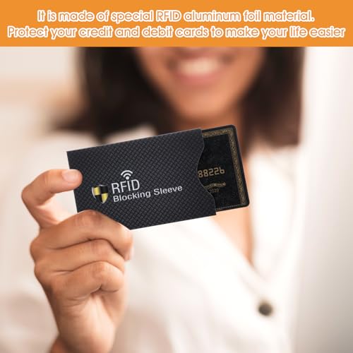 10 stuks RFID-blokkeringskaarthoesjes, creditcard geval, portemonnee, debetkaarten, RFID-blokkers, RFID-kaartbeschermer, identiteitsdiefstal, preventie voor vrouwen Mannen, 4 kleuren 5