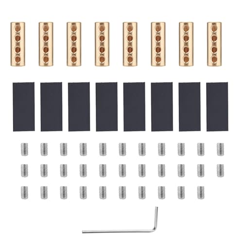 8Scs 6 AWG Wire Connector Nut Set, 80A Quick Coupling Quick Coupling Kit Circuit Connector Inclusief Nuts Heat Shrink Tubing en Schroefklem