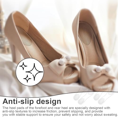 3/4 Schoeninlegzolen, 4 paar Siliconen inzolen, Duidelijke Onzichtbare Voorvoetkussens, Vrouwen Siliconen inzolen voor hoge hakken, Sandalen 3