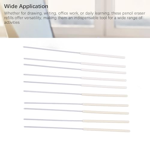 10PCS Terugtrekbare gum navult Rubber Vervanging gumpen Pen Style Pencil gumpen Hervult voor tekenen, schrijven, werk en dagelijkse studie huis, kantoor en meer (rond) 4