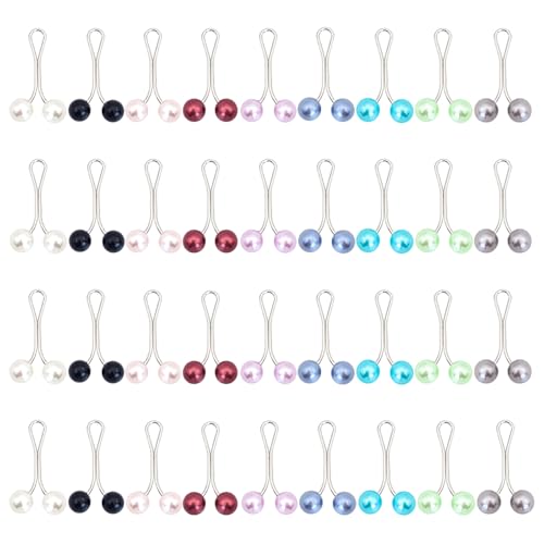 36 stuks Hijab Pins voor Vrouwen, Gekleurde Hijab Clips, Veiligheid U Clips, Mode voor Sjaals, Hijabs voor Vrouwen, Vrouwen, Brooch, Veiligheidsspelden (9 kleuren), Klein, Metaal