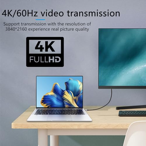 USB-C naar C-kabel, 100W, Tegenover U-vorm, Terug, Angled, USB-C, USB 3.2 Type C, Plug naar Bus Extension Data Cable, 10Gbps, Fast Charging Cable (0,5m) 3