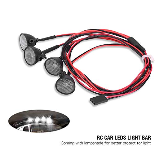 RC LED Light Bar, RC Crawler LED Lights Bar dak verlichting Lamp upgrade accessoire Compatibel met Axial scx10 Car(White)