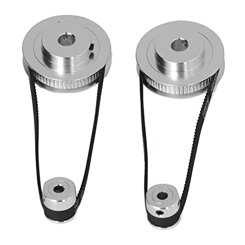 Timing Pulley Set, Timing Pulley Set 20 Teeth 60 Teeth Aluminium Synchroon Wiel met 280mm Lengte 6mm Breedte Timing Belt voor 3D, Timing Belt (20t 5mm) Plus
