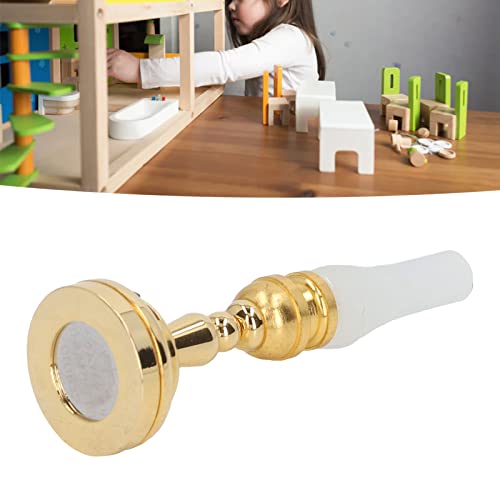 Dollhouse Desk Lamp, 1:12 Dollhouse LED Realistisch Mini Retro Bureau Lamp Metal Frosted Shade Tafellamp voor Poppenhuis Decoratie 5