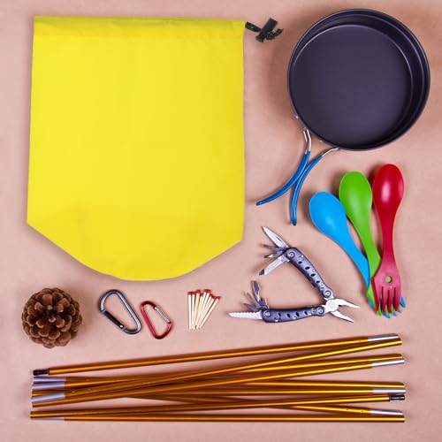 Dingen Zak, 6 x 12,5 Inch Waterdichte Outdoor Opbergzak Ultralight Nylon Trekkoord Stof Valve Zak voor Camping, Zwart 5