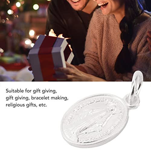 925 Set Ring Zilveren Maagd Maria Ketting Christelijke sieraden Oval Locket Medal Hanger Kettingen, Sterling Silver 5